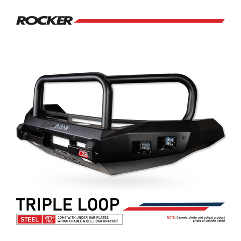 MCC Rocker 078-02SQ Triple Loop Bull Bar - Nissan Patrol 2018+