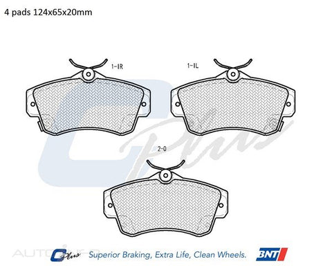 C-Plus Brake Pads Front Chrysler PT Cru 00-On - 7716CP