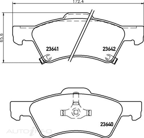 C-Plus Brake Pads Front Chrysler Voy 01-On04 - MDB2216
