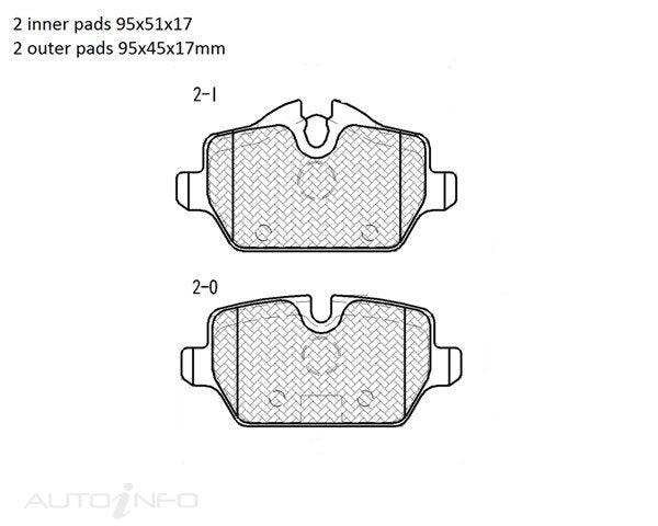 Motorgear Brake Pads Rear Bmw 1SER 03-On - BDP1783