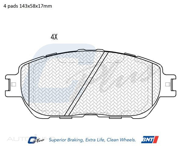 C-Plus Brake Pads Front Toyota Lexus Estima 01-On - DB1490CP
