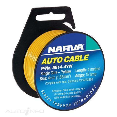 Narva Cable Single Core 4MM 4M - 5814-4YW