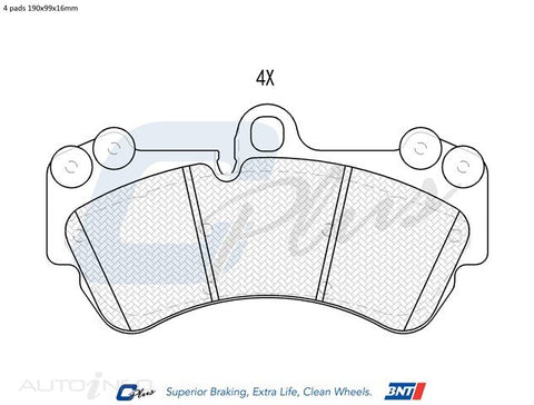 C-Plus Brake Pads Front Audi Porsche VW - DB1676CP