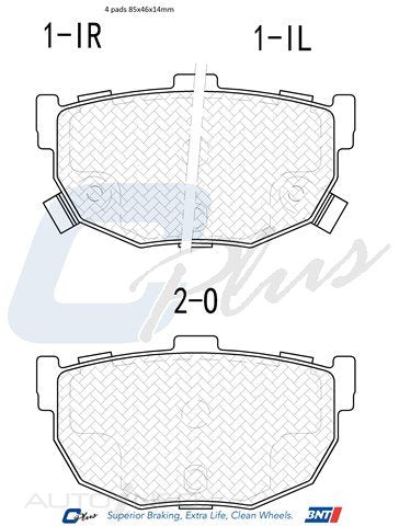 C-Plus Brake Pads Rear Nissan Max Primera - DB1174CP