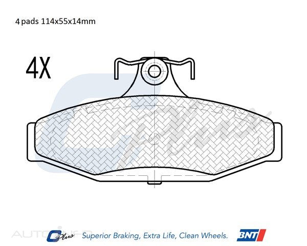 C-Plus Brake Pads Mplus Rear Holden Commercial Ford - DB1086CM