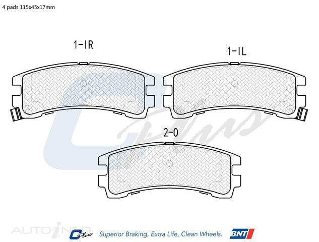 C-Plus Brake Pads Rear Nissan Terrano 86-On - MDB1661