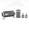 Deatschwerks In-Line Fuel Filter Element and Housing Kit Stainless Steel 100 Micron 110mm