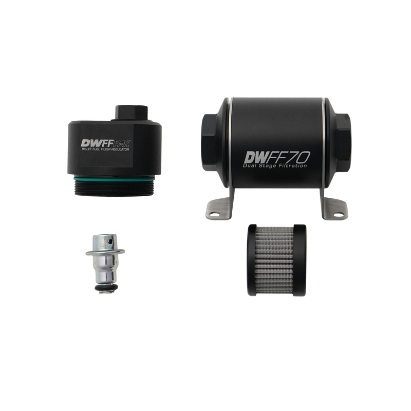 Deatschwerks DWFFR-X 70mm Billet Fuel Filter Regulator, 10 Micron