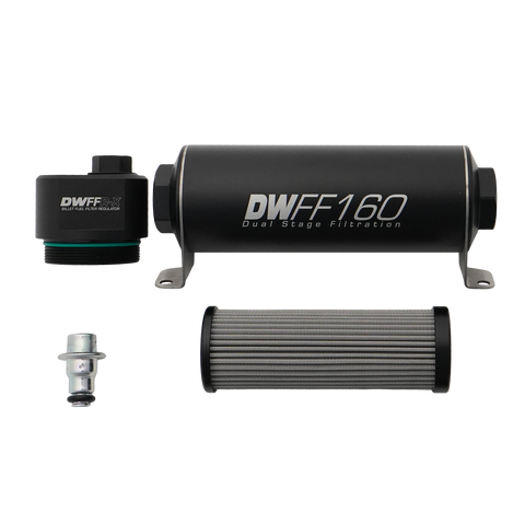 Deatschwerks DWFFR-X 160mm Billet Fuel Filter Regulator, 10 Micron