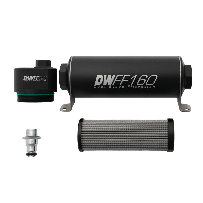 Deatschwerks DWFFR-X 160mm Billet Fuel Filter Regulator, 10 Micron