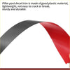 8 pc door pillar window trim for Toyota Land Cruiser LC300 in black and red carbon fiber style decal