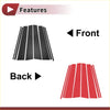 8 pc door pillar window trim for Toyota Land Cruiser LC300 in black and red carbon fiber texture for interior