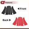 Red and black car door pillar window trim pieces for toyota wish ae20 front and back door panels black finish