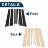 Black and beige 8 pcs door pillar window trim inserts for toyota innova 2016-2022 front and back panels