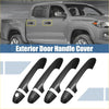 Black carbon fiber textured abs door handle covers for toyota tacoma exterior trim set of 8 pieces