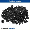 Black plastic 80 pcs radiator cover retainer clips with circular head and threaded stem for toyota 4runner 2003-2023
