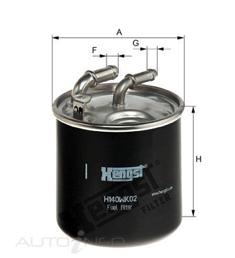 Hengst Fuel Filter Mercedes-Benz Diesel - H140WK02