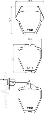 C-Plus Brake Pads Front Audi A4 S6 All - MDB2358