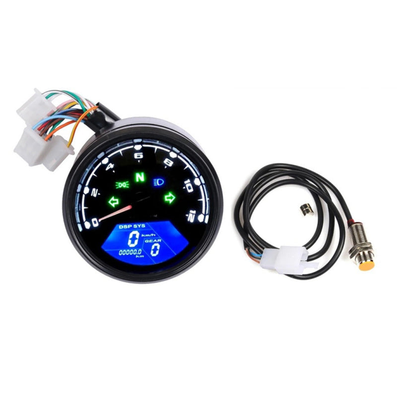 Universal Digital Motorcycle Odometer Speedometer Tachometer Gauge to suit — image 1