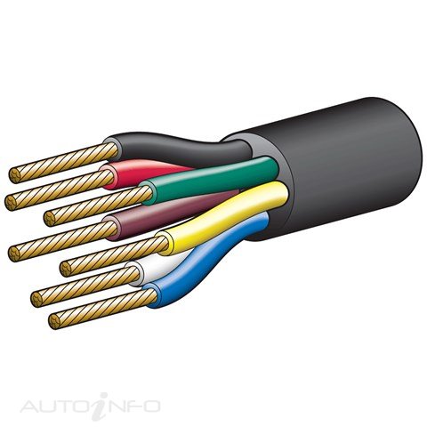 Narva Cable Trailer 7CORE 12AMP 100M - 5872-100TC