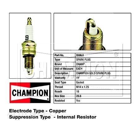 Champion Spark Plug Champion - RN9LX