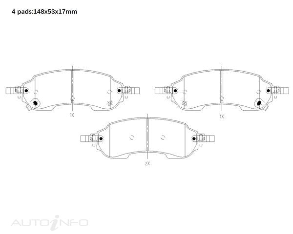 C-Plus Brake Pads Rear for Ranger PY 22-On - DB2689CX