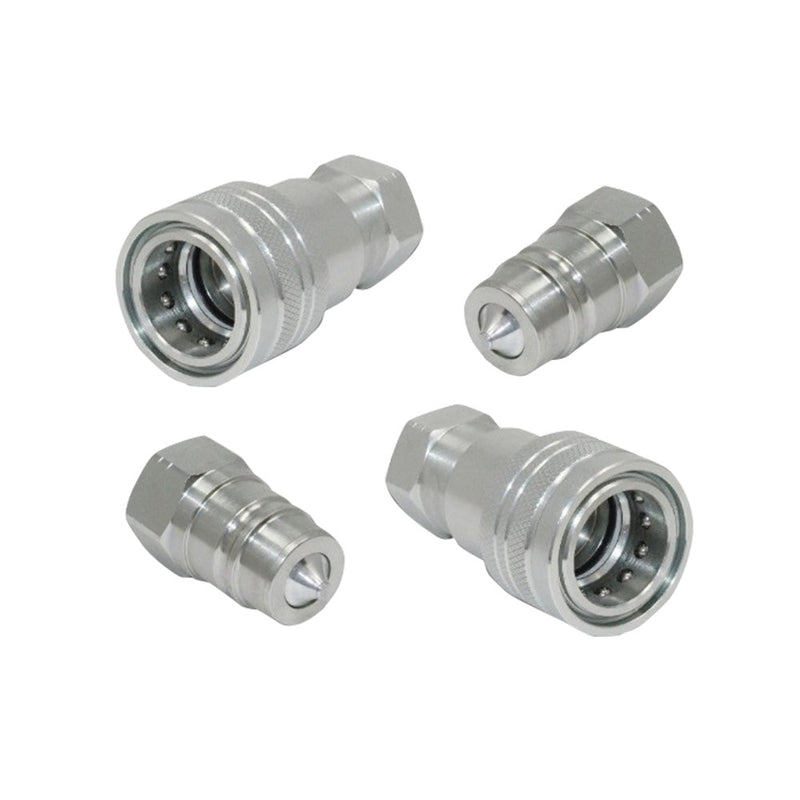 2 Sets 1 or 2 Inch BSP Hydraulic ISO Poppet Quick Release Couplings to suit — image 1