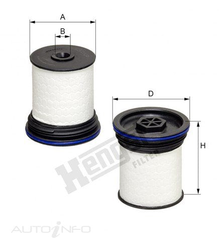 Hengst Fuel Filter Holden Captiva Diesel 2 Pack - E432KPD250-2