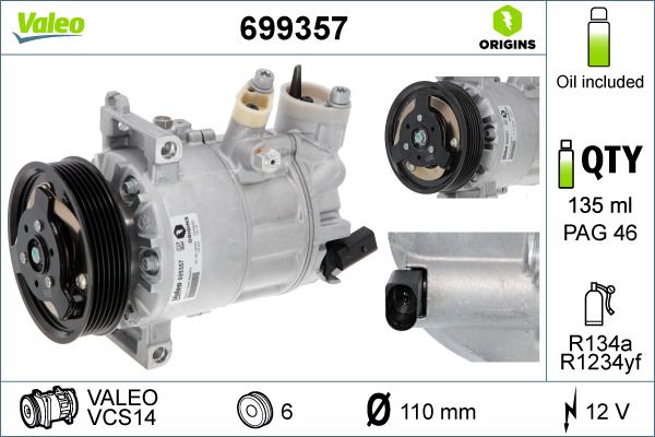 Valeo Air Con Compressor 699357
