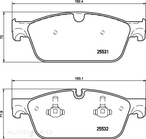 C-Plus Brake Pads Front Mercedes-Benz ML GL W166 - MDB3268
