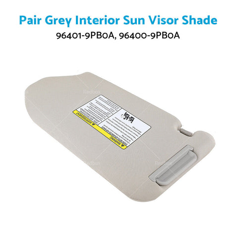 Right & Left Interior Sun Visor Shade Grey to suit Nissan Pathfinder R52 — image 2