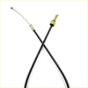 Black braided 85.5cm throttle cable with gold metal fittings and thin steel wire end for Nissan Datsun Sunny Van Deluxe B110 1200