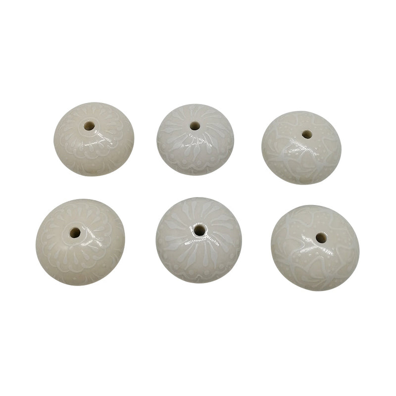 6 Pcs Vintage Ceramic Cupboard Door Knobs Drawer Pulls Shabby Chic — image 1