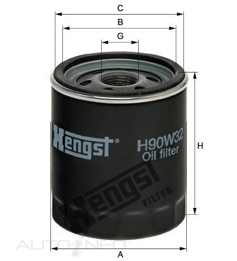 Hengst Oil Filter PH9763 Ford Foc 1.8 Diesel - H90W32
