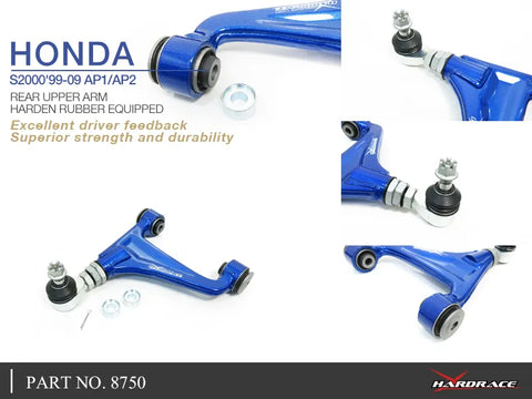 Hard Race Adjustable Rear Upper Arm - Hardened Rubber (S2000 AP1/2) — fits Honda S2000