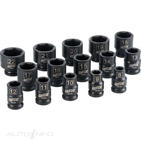 Chicane 3/8IN 15PC Socket Set - CH1130