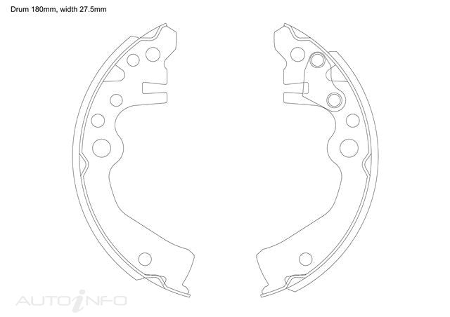 BNT Brake Shoes Rear Nissan Mar K12 Cub Z11 - K1261