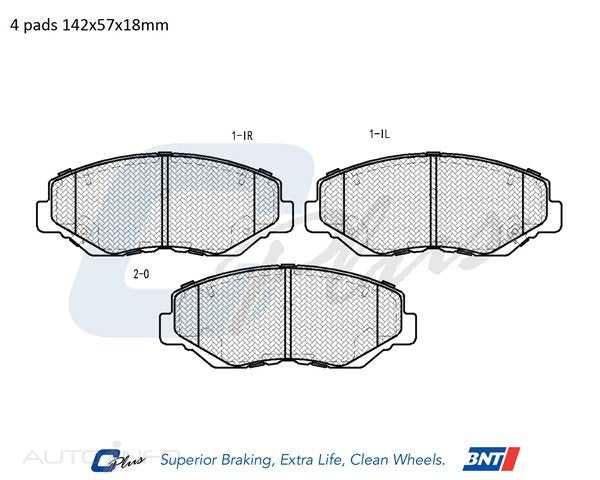 C-Plus Brake Pads Front Honda Accessory CR-V 02-On - DB1481CP