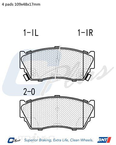 C-Plus Brake Pads Trstr Front Nissan - DB1210D