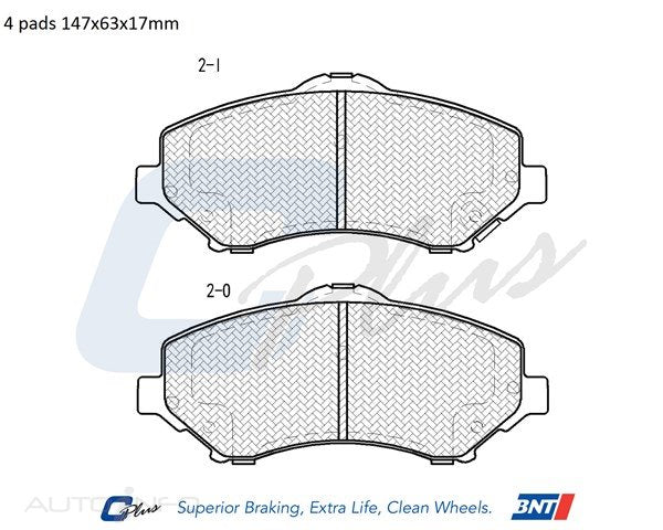 C-Plus Brake Pads Front Chrysler Dodge Jeep - DB2002CP