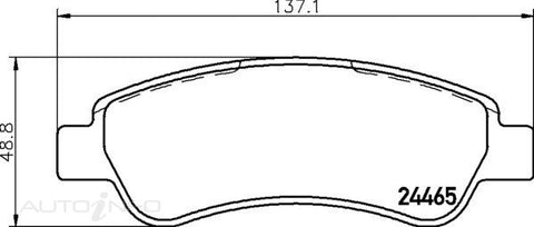 C-Plus Brake Pads Rear Fiat Duc Peugeot 06-On - MDB2850