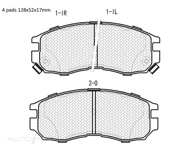 Motorgear Brake Pads Front Mitsubishi Char Galant - BDP1249