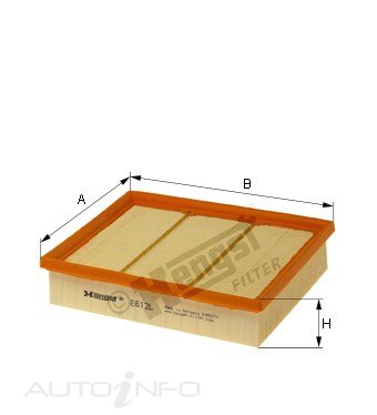 Hengst Air Filter CA10050 Mercedes-Benz A B Class 0 - E612L