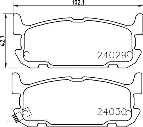 C-Plus Brake Pads Rear Mazda MX5 03-On - MDB2575
