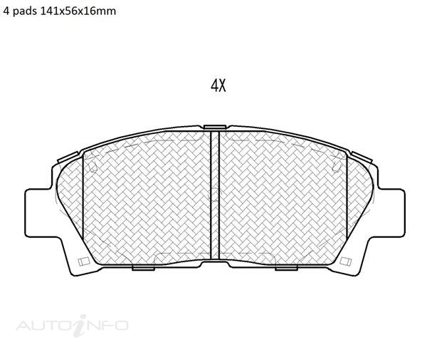 Motorgear Brake Pads Front Toyota Corolla Corona - BDP1352