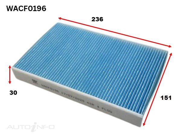 Wesfil Cabin Filter RCA267P Nissan Renault - WACF0196