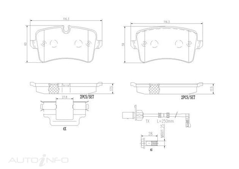 Brembo Brake Pads Rear Audi A6 A7 RS - P85150N