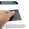 Black carbon fiber textured protective film being peeled from the back side of 8pcs door pillar window trim for toyota innova an140