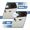 Black carbon side door handle cover for toyota tundra 2007-2020 shown from back side