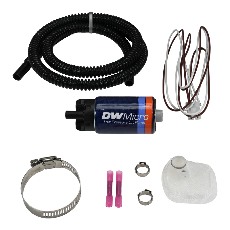 Deatschwerks Extanded: DWMicro series, 210lph low pressure lift fuel pump w /Universal Install Kit. Fits Most